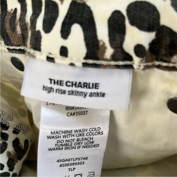 Like New Joe's Jeans The Charlie High Rise Skinny Ankle Animal Print Size 27 - Picture 8 of 9